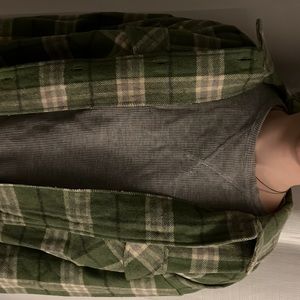 New with tags, never worn green flannel jacket from a local boutique